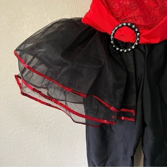 Revolution Dancewear "Lose Yourself to Dance" costume red & black sequins, MC. - Picture 12 of 16